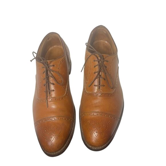 Vtg ALDEN 911 Medallion Tip Calfskin Leather Shoes Oxfords Size 11 D main image 11